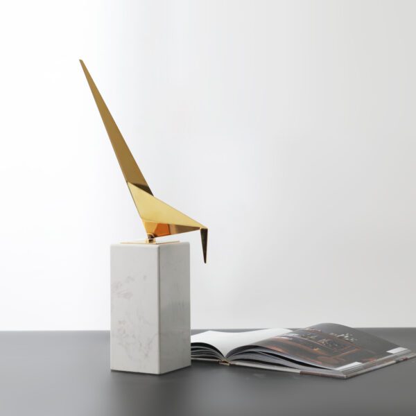 UCELLO D'ORO A / Pajaro sobre base - Mediano